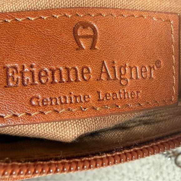 Etienne Aigner Tan Woven Leather Bag - Picture 3 of 4